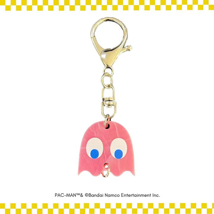 《PAC-MAN》Marble Acrylic Keychain- PINKY