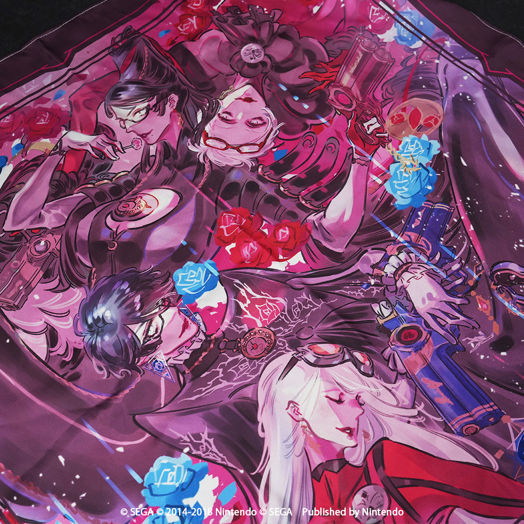 Bayonetta The Gates of Hell x IIJAN Scarf 『BAYONETTA 』1&2 Memorial Art by Mari Shimazaki