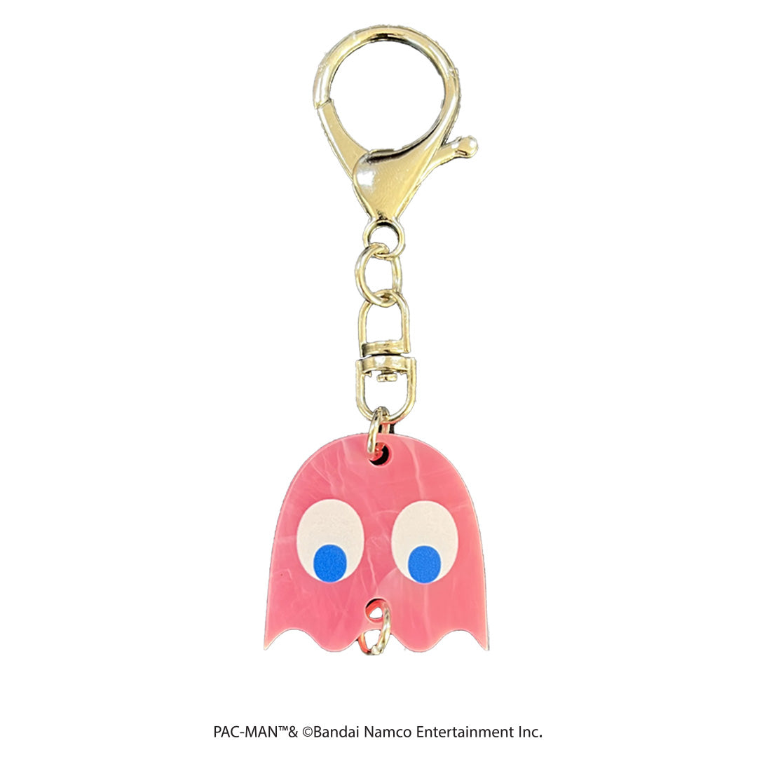《PAC-MAN》Marble Acrylic Keychain- PINKY