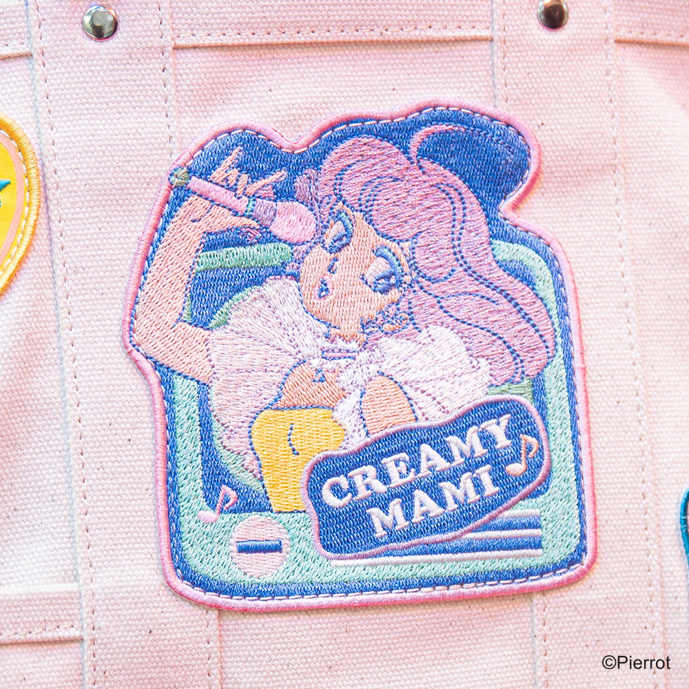 Creamy Mami Canvas Embroidered Patch Tote Bag