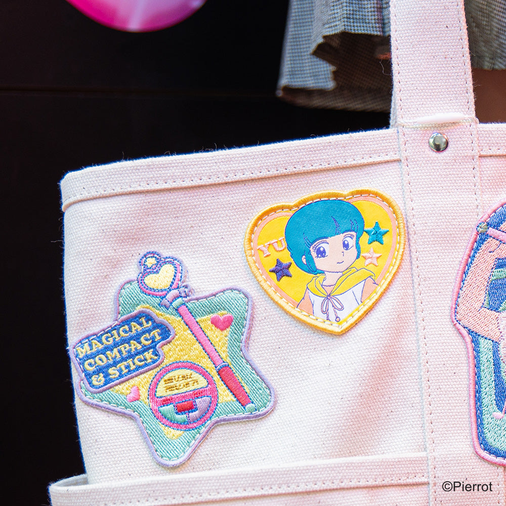Creamy Mami Canvas Embroidered Patch Tote Bag
