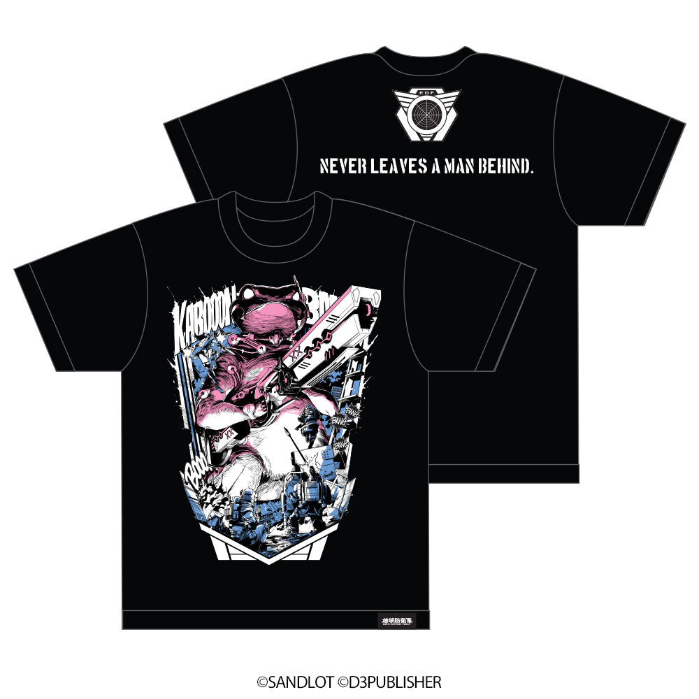 EARTH DEFENSE FORCE 5 Oversized T-Shirt "Colonist VS Earth Defense Force"